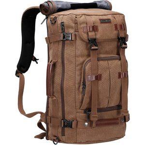 Canvas Backpack Carry On Duffel Travel Backpacks Large Rucksack Convertible